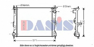 AKS DASIS 070067n -  Радиатор, охлаждение двигателя